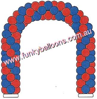 (image for) Classic Curved Balloon Arch (30cm) (Float Time 1 Week) - Click Image to Close
