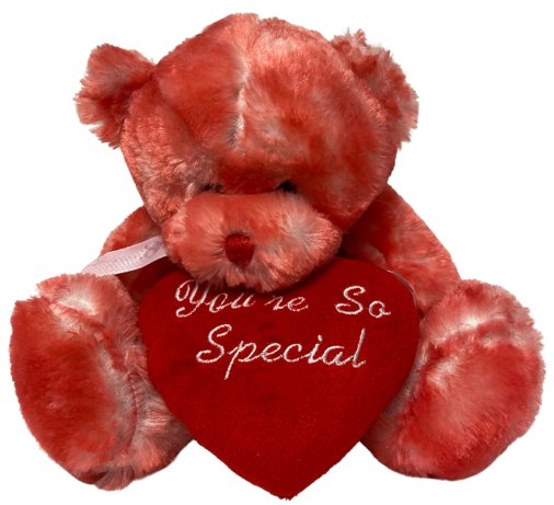(image for) Plush Red Bear with Red Heart (25cm)
