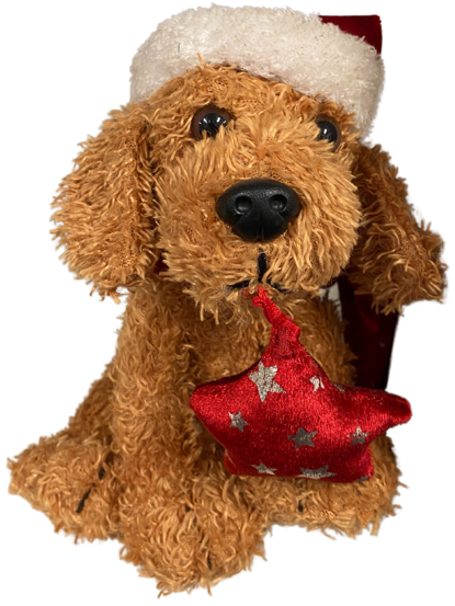 (image for) Plush Tan Dog Christmas (20cm)