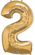 (image for) Number 2 Foil Supershape (Choice of Colours)