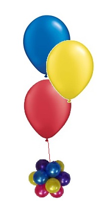 (image for) 3 Balloon Table Bunch w/ Topiary Weight (Float Time 12 Hours) - Click Image to Close
