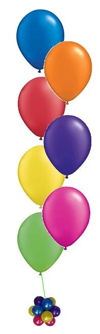 (image for) 7 Balloon Table Bunch with Topiary (Float Time 12 Hours) - Click Image to Close
