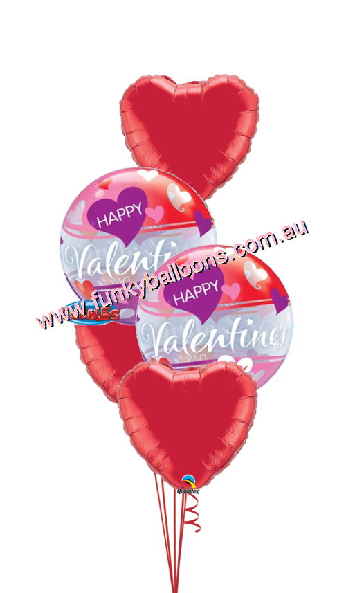 (image for) Valentine's Bubbles & Hearts Bouquet - Click Image to Close