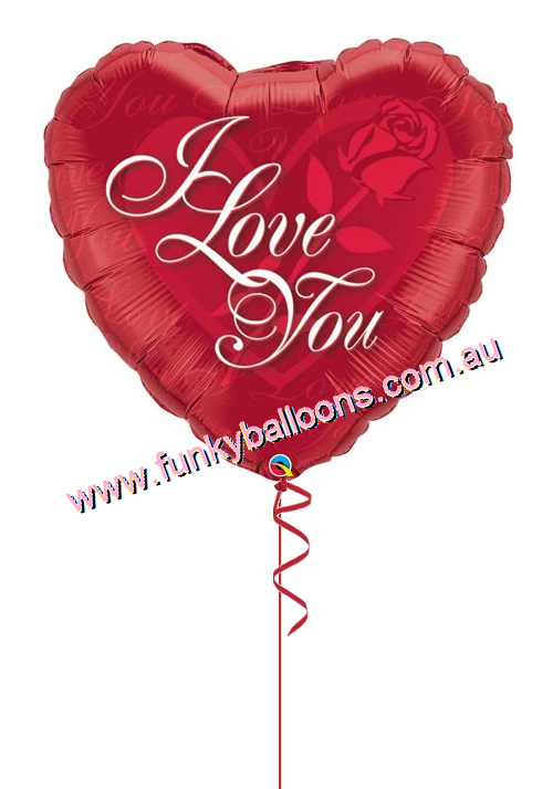 Giant Red Rose Heart Balloon