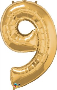 Number 9 Foil Supershape (Choice of Colours)