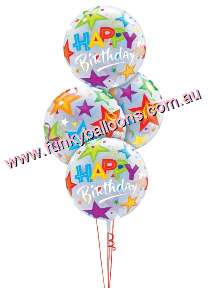 (image for) Birthday Brilliant Stars Bubble Bouquet - Click Image to Close