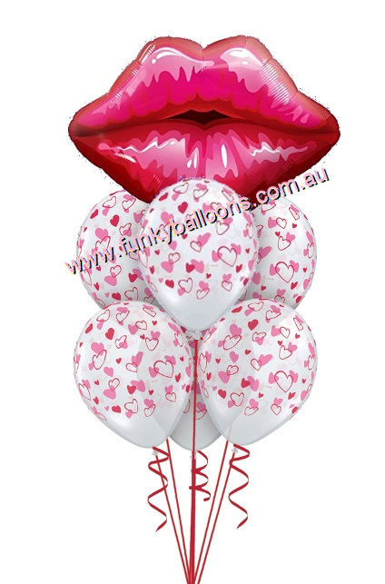 Big Red Kissey Lips Bouquet